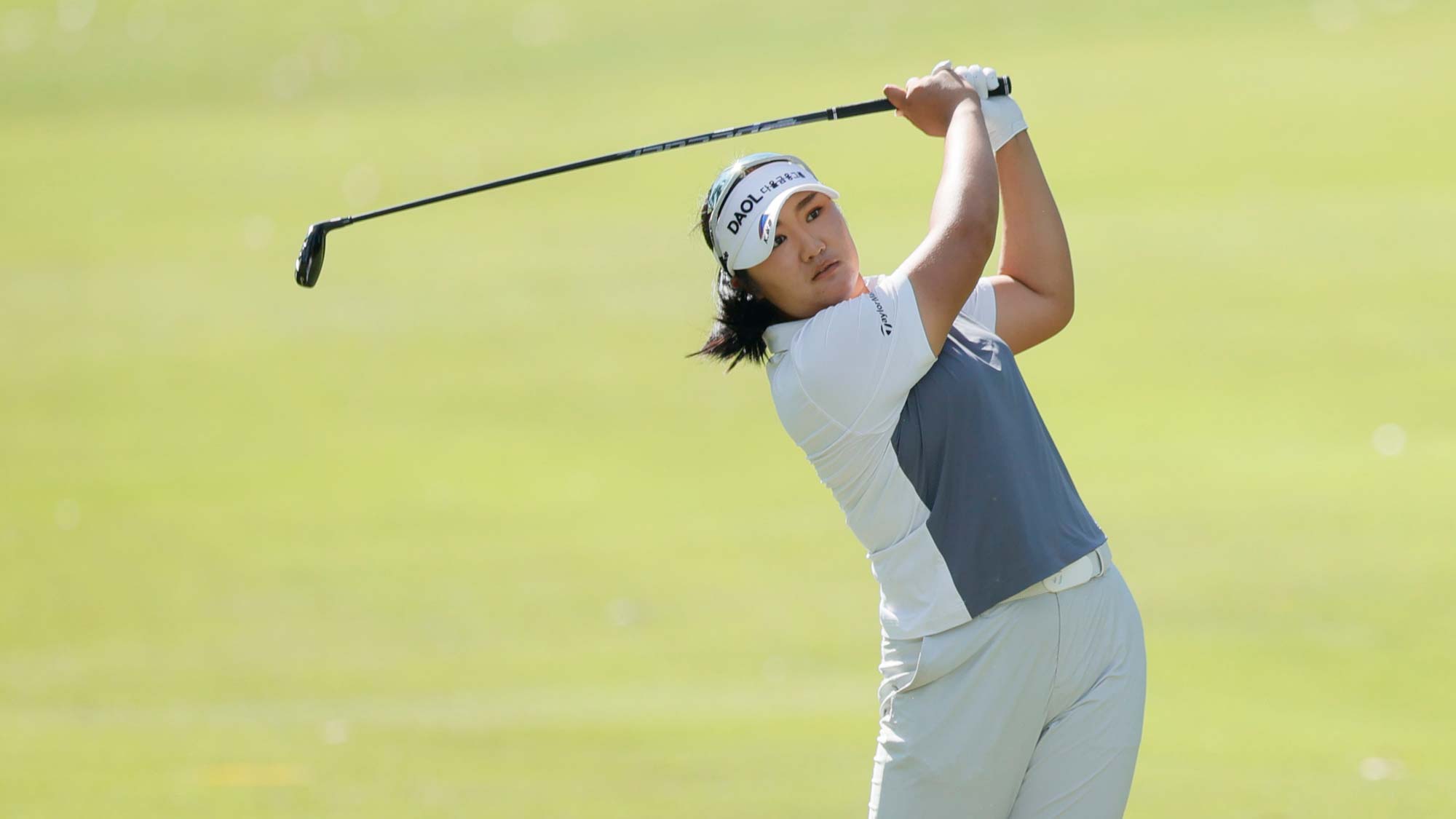 Hae Ran Ryu of South Korea plays a shot on the second hole during the second round of the Walmart NW Arkansas Championship presented by P&G at Pinnacle Country Club